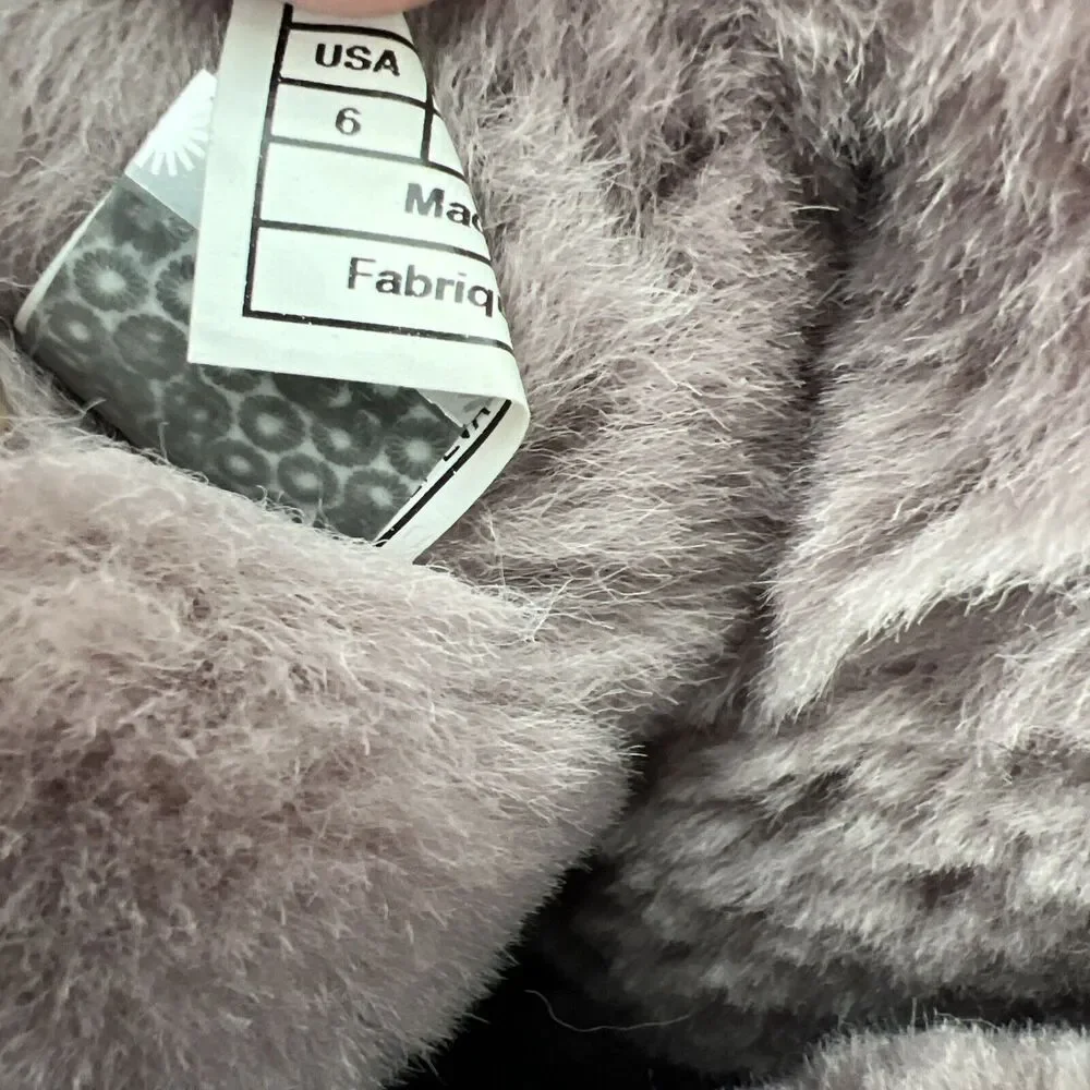 Womens UGG Boots Classic Tall Purple Sheepskin Suede Wool Boho Malibu Sz 6 Fits7 - Picture 15 of 16